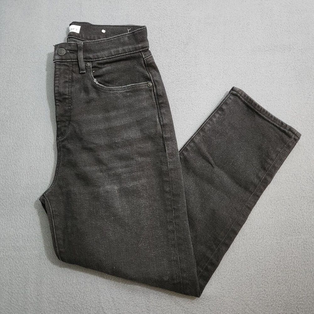 LOFT Jeans Women 28/6P Black High Rise The Slim Ankle